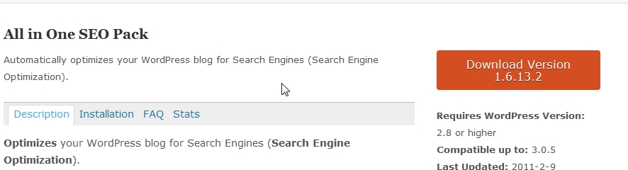 All in One SEO Pack All in One SEO Pack